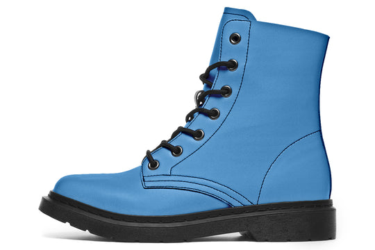 Ocean Wave Boots - Vegan Leather Doc-Style Boots with Durable Stitched on Soles