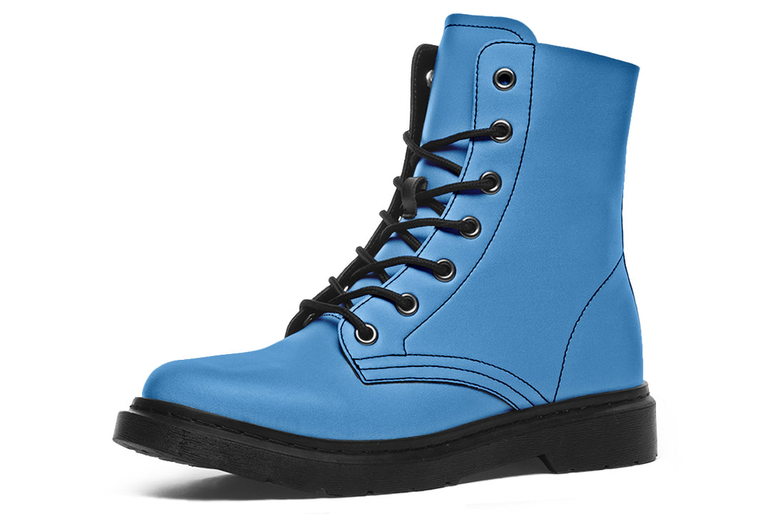 Ocean Wave Boots - Vegan Leather Doc-Style Boots with Durable Stitched on Soles