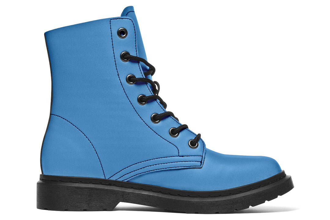 Ocean Wave Boots - Vegan Leather Doc-Style Boots with Durable Stitched on Soles