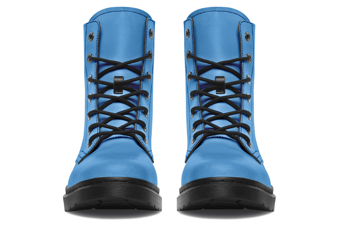 Ocean Wave Boots - Vegan Leather Doc-Style Boots with Durable Stitched on Soles