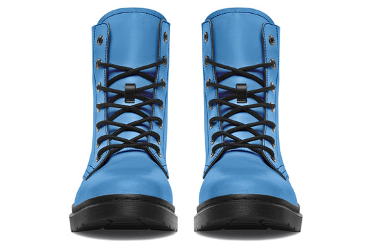 Ocean Wave Boots - Vegan Leather Doc-Style Boots with Durable Stitched on Soles