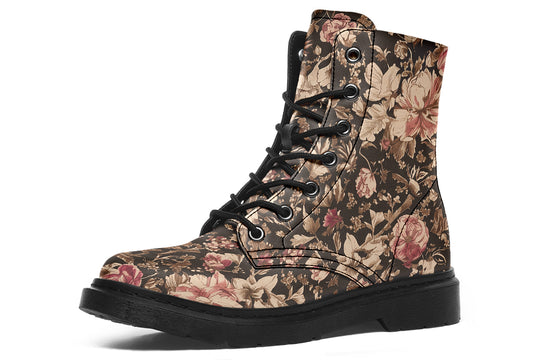 Ochre Vintage Peonies Boots