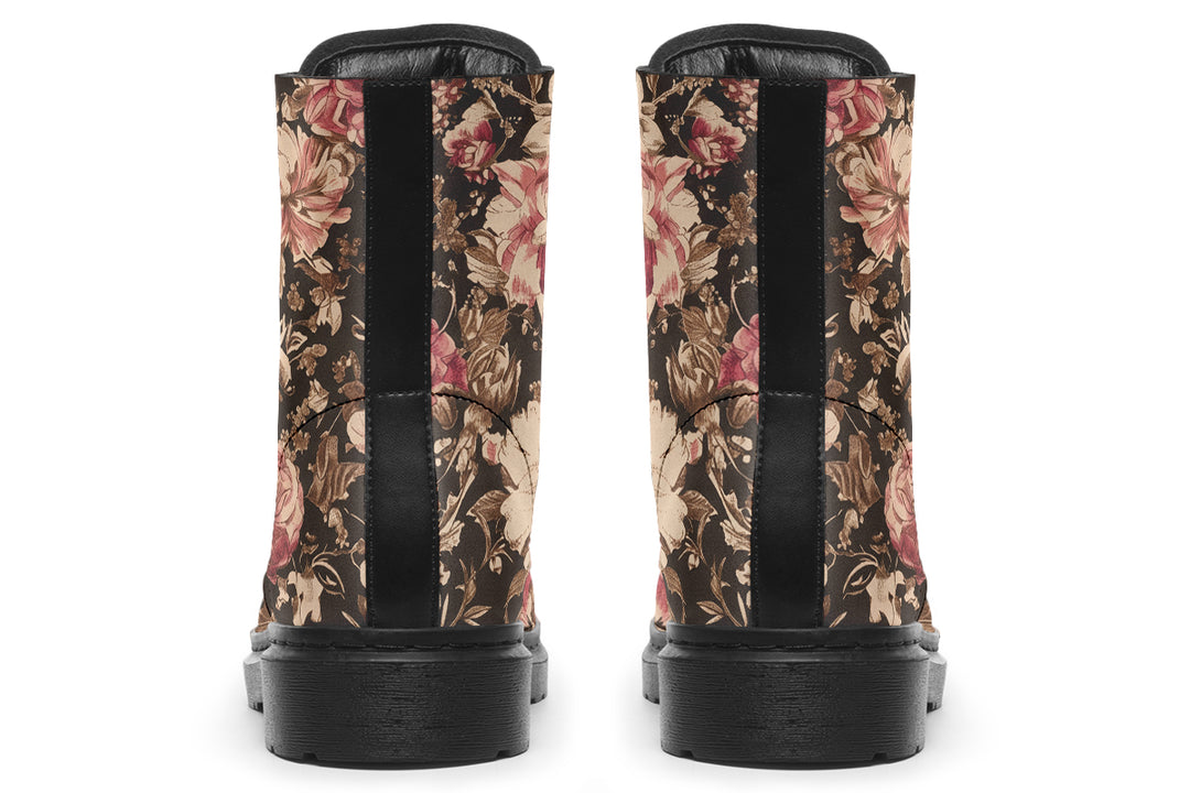 Ochre Vintage Peonies Boots