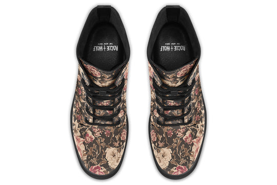 Ochre Vintage Peonies Boots