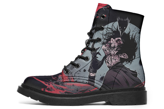 Omen Boots - Vegan Leather Doc-Style Boots with Durable Stitched on Soles