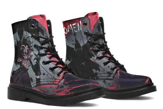Omen Boots - Vegan Leather Doc-Style Boots with Durable Stitched on Soles