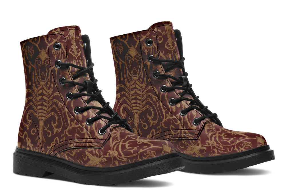 Oxblood Scorpion Sigil Boots