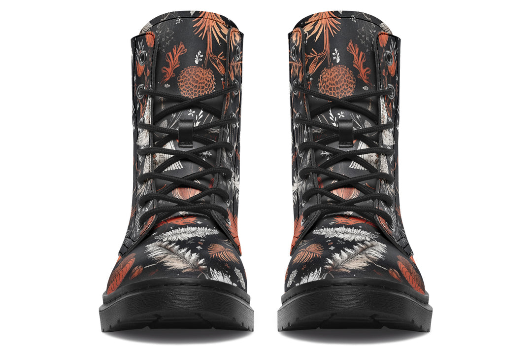 Pineveil Boots - Vegan Leather Doc-Style Boots with Durable Stitched on Soles