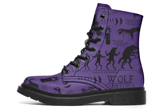 Purple Wolf Study Boots