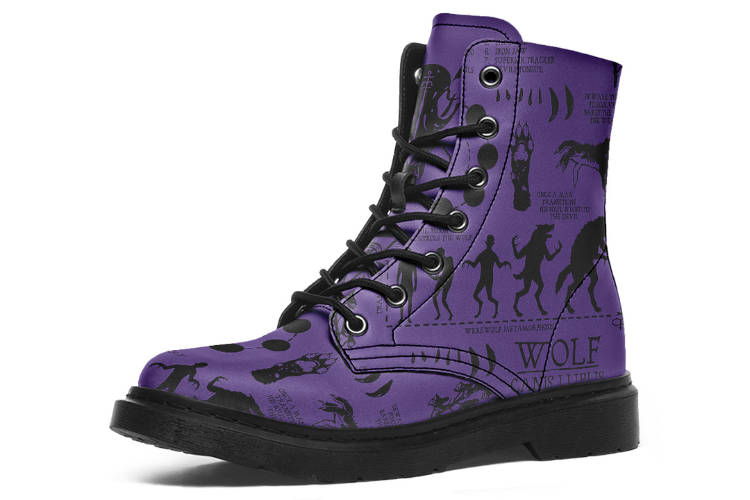 Purple Wolf Study Boots