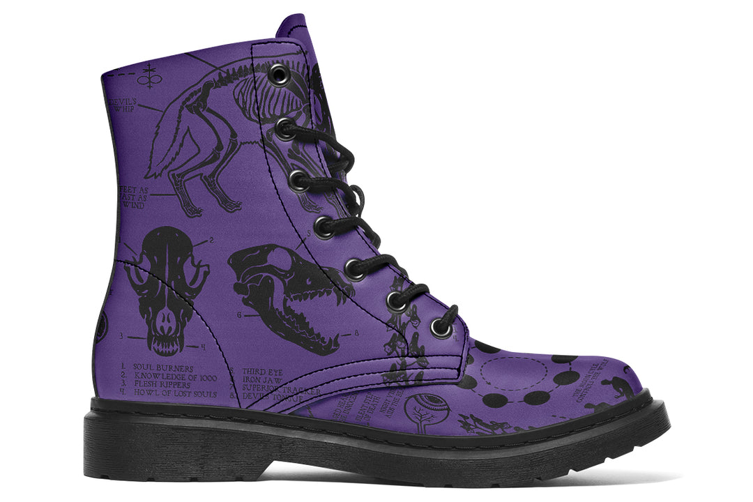 Purple Wolf Study Boots