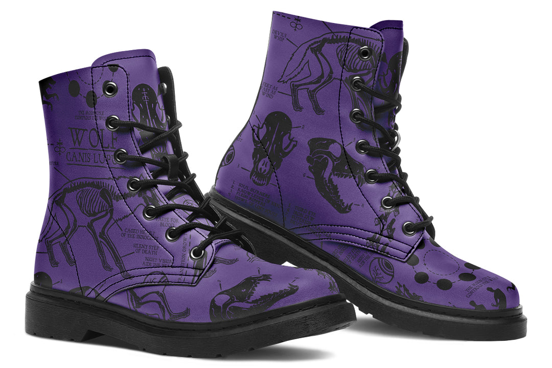 Purple Wolf Study Boots