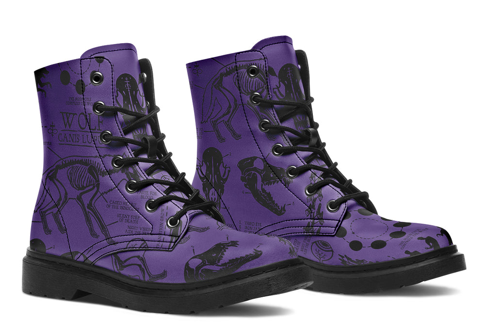 Purple Wolf Study Boots