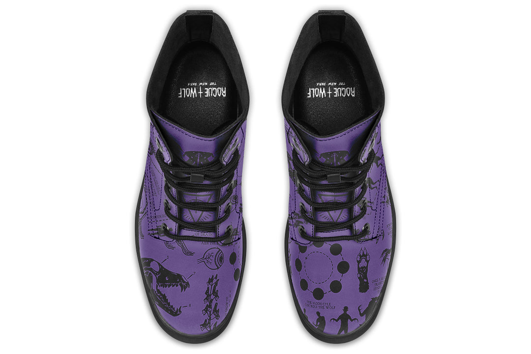 Purple Wolf Study Boots