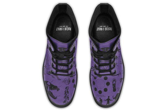 Purple Wolf Study Boots