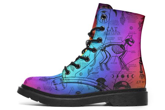 Rainbow Cat Study Boots