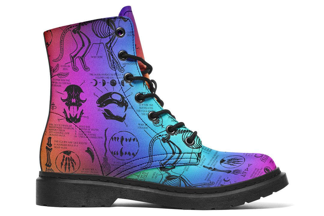Rainbow Cat Study Boots