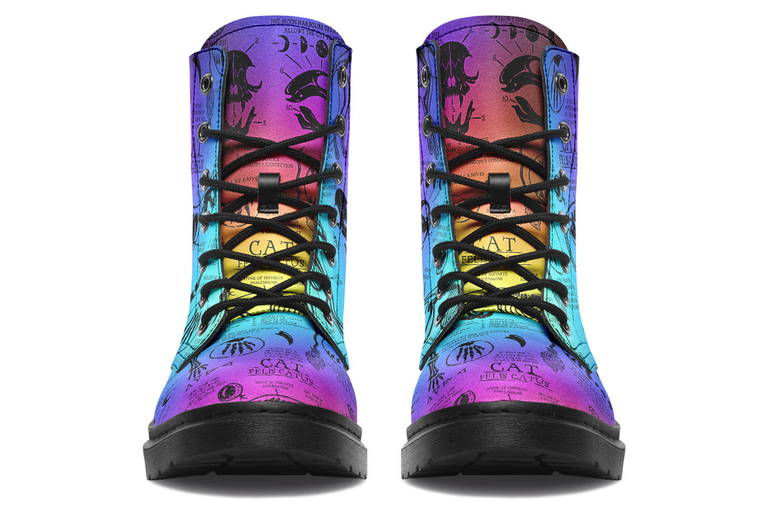 Rainbow Cat Study Boots