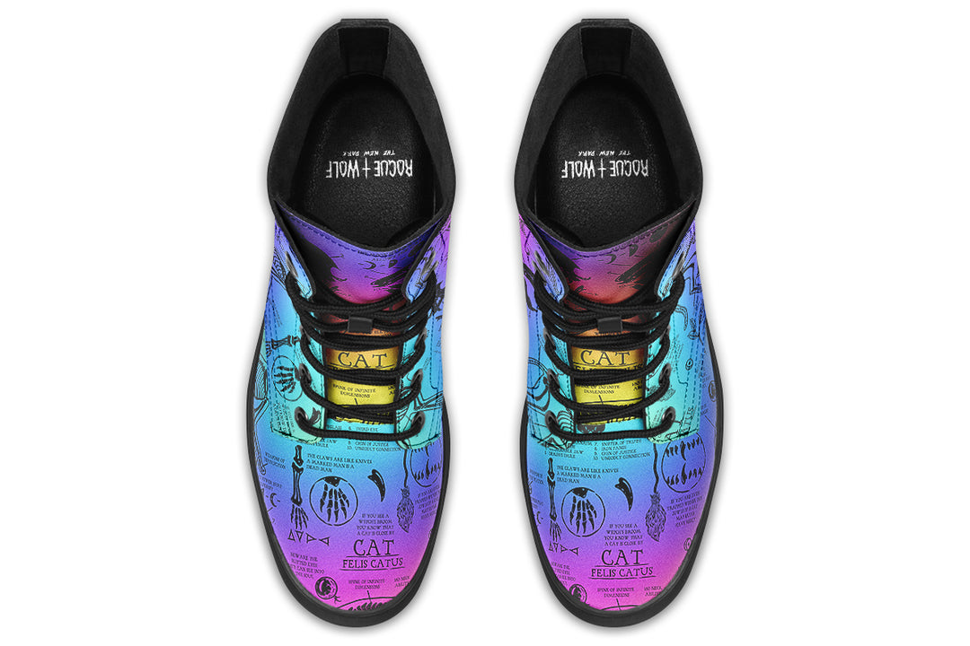 Rainbow Cat Study Boots
