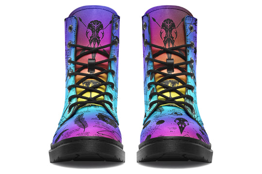 Rainbow Raven Study Boots