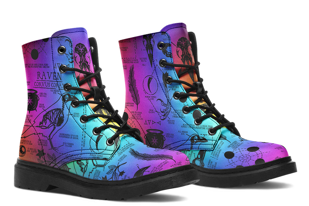 Rainbow Raven Study Boots