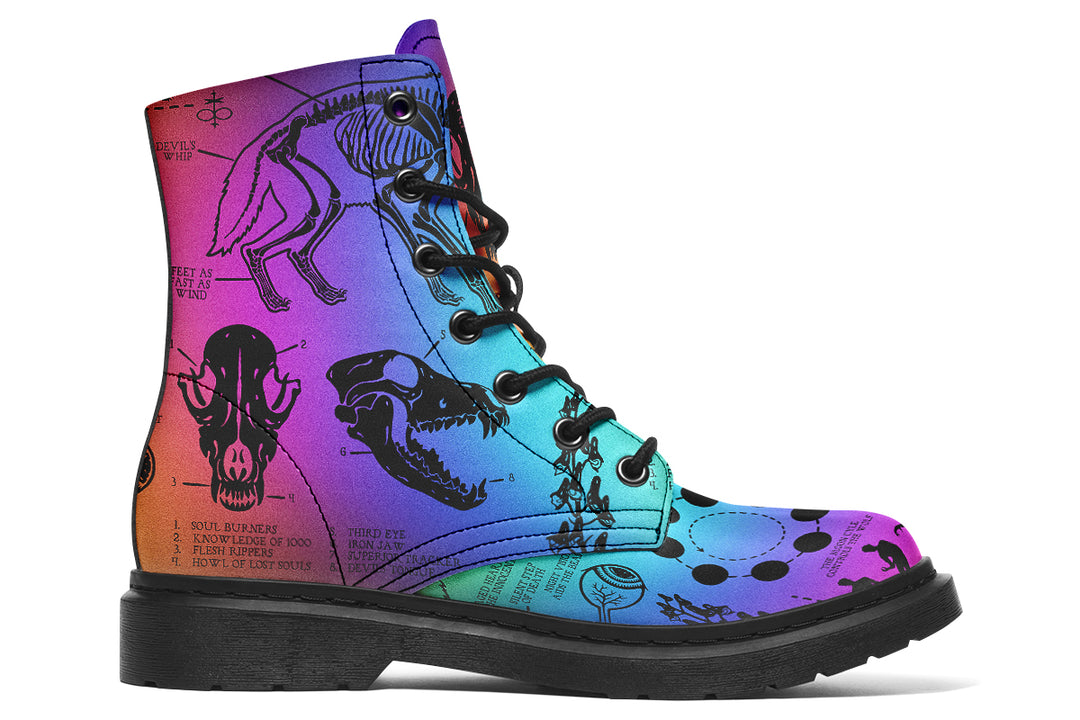 Rainbow Wolf Study Boots