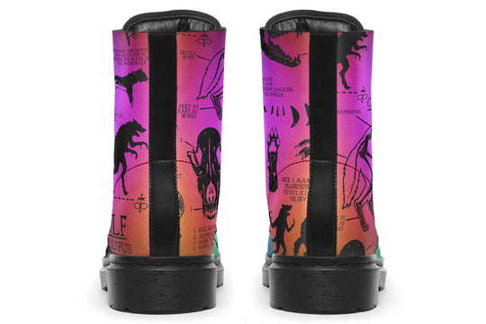 Rainbow Wolf Study Boots