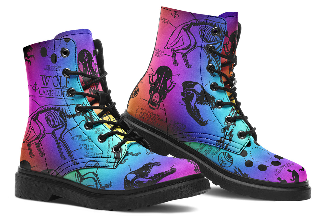 Rainbow Wolf Study Boots