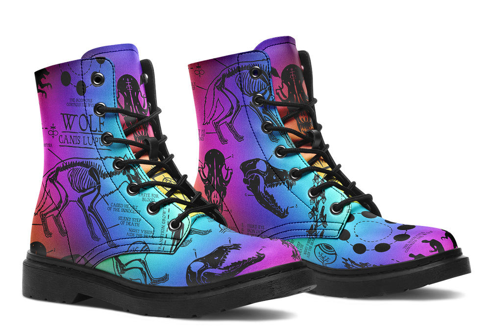 Rainbow Wolf Study Boots