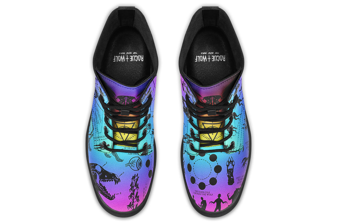 Rainbow Wolf Study Boots