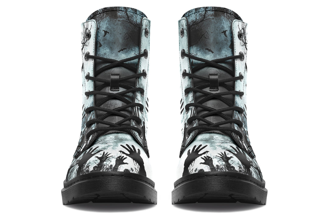 Reanimated Boots - Vegan Leather Doc-Style Boots with Durable Stitched on Soles