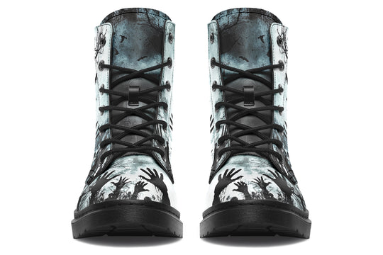 Reanimated Boots - Vegan Leather Doc-Style Boots with Durable Stitched on Soles