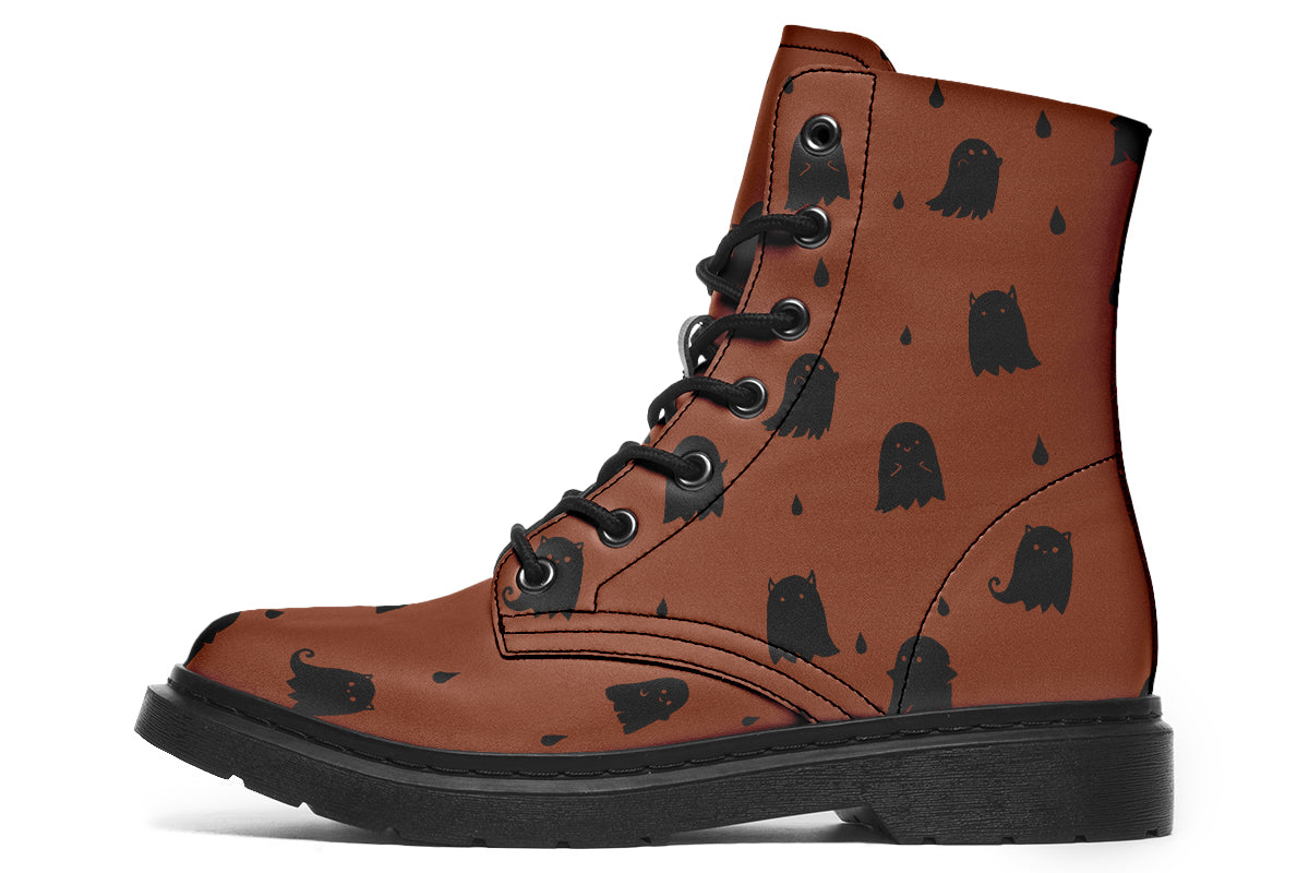 Rust Ghost Party Boots – Rogue + Wolf Vegan PU Gothic Witchy Boots
