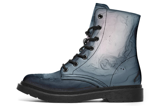 Shadow Boots - Vegan Leather Doc-Style Boots with Durable Stitched on Soles