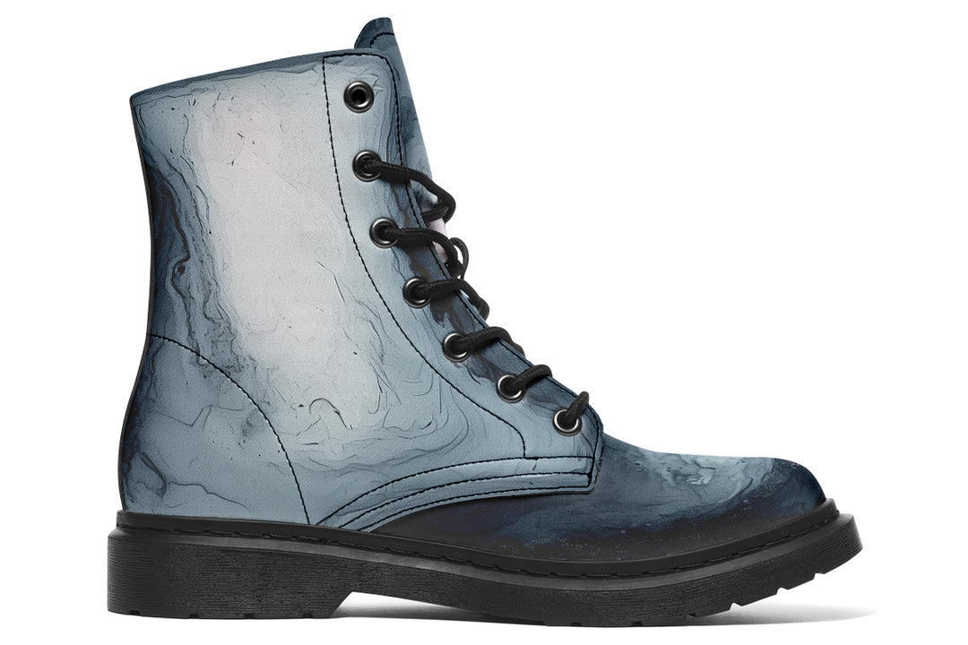 Shadow Boots - Vegan Leather Doc-Style Boots with Durable Stitched on Soles