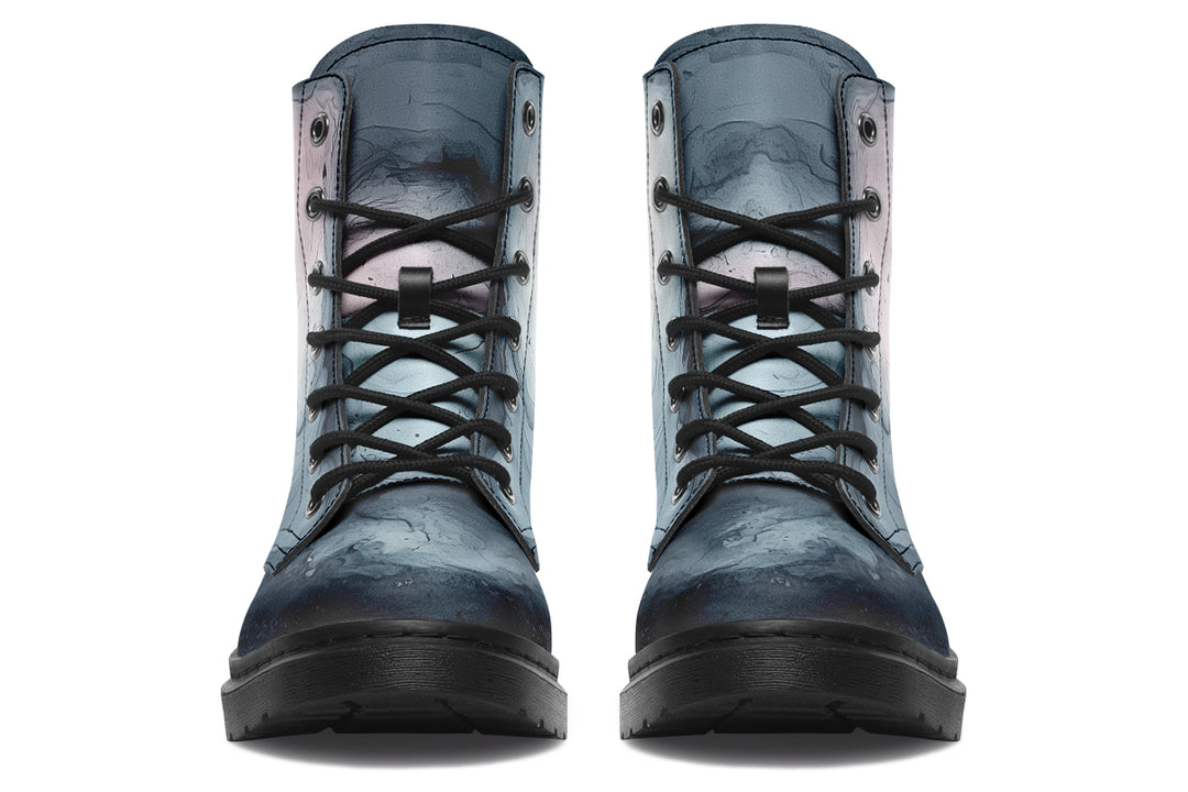 Shadow Boots - Vegan Leather Doc-Style Boots with Durable Stitched on Soles