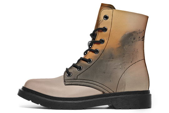 Smoky Sands Boots - Vegan Leather Doc-Style Boots with Durable Stitched on Soles