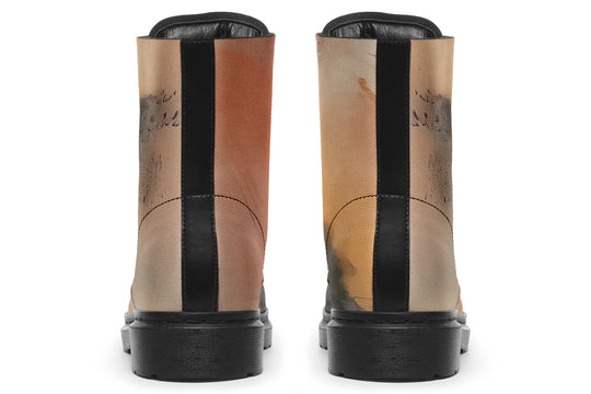 Smoky Sands Boots - Vegan Leather Doc-Style Boots with Durable Stitched on Soles