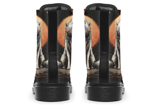 Solar Wolf Boots - Vegan Leather Doc-Style Boots with Durable Stitched on Soles