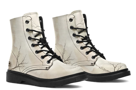 Stormwood Boots - Vegan Leather Doc-Style Boots with Durable Stitched on Soles