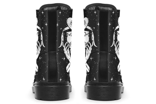 The Lovers Tarot Boots - Vegan Leather Doc-Style Boots with Durable Stitched on Soles