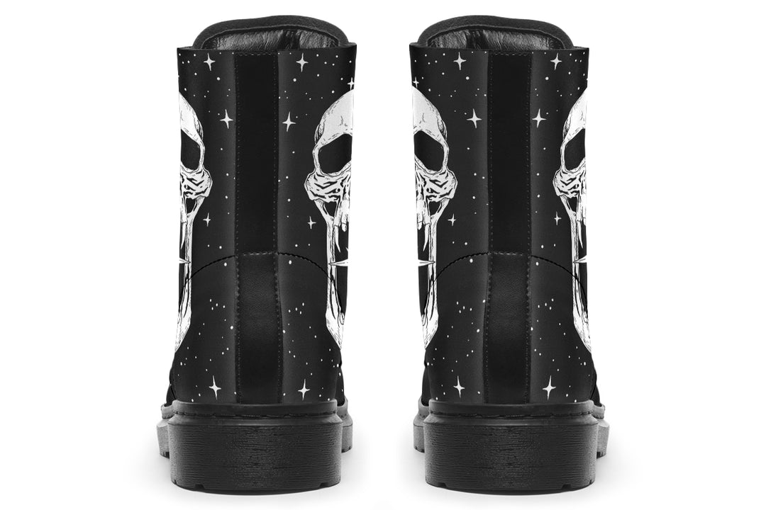 The Star Tarot Boots - Vegan Leather Doc-Style Boots with Durable Stitched on Soles