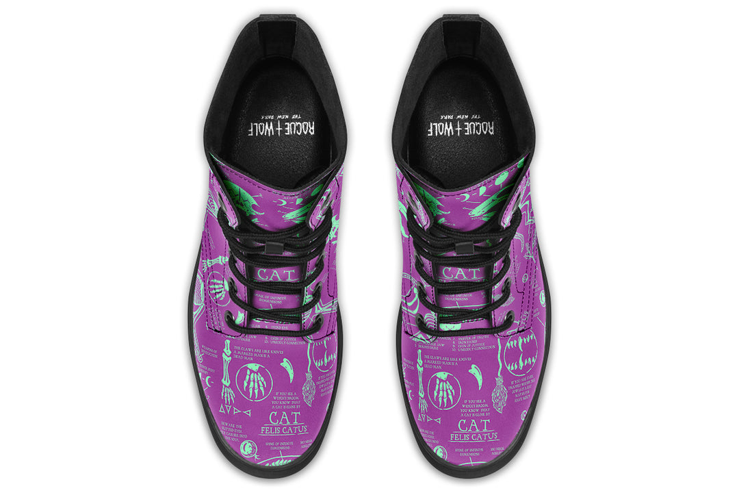 Ultraviolet Cat Study Boots
