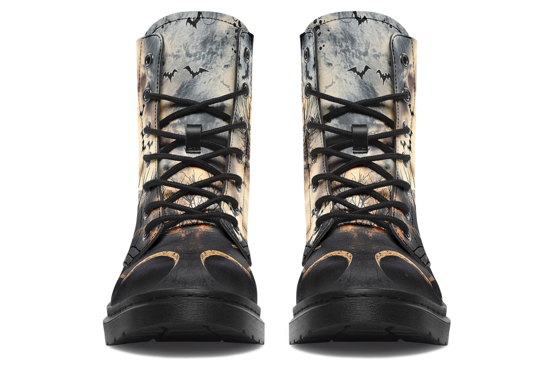 Vlad’s Castle Boots - Vegan Leather Doc-Style Boots with Durable Stitched on Soles