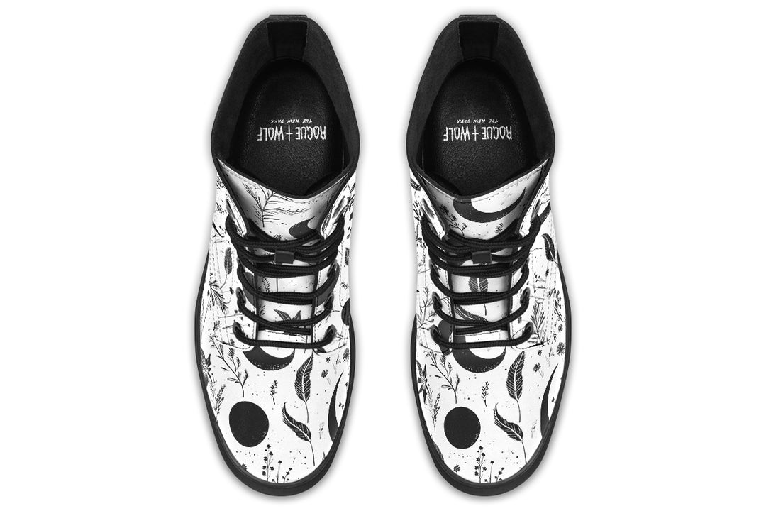 White Moonlit Botanica Boots