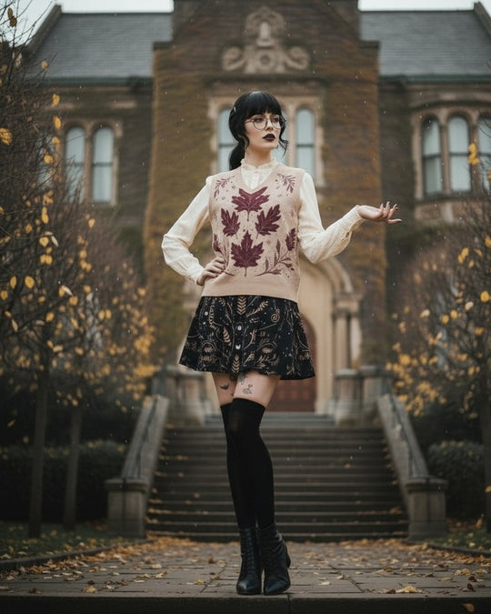 Burgundy Autumnalis Knitted Vest