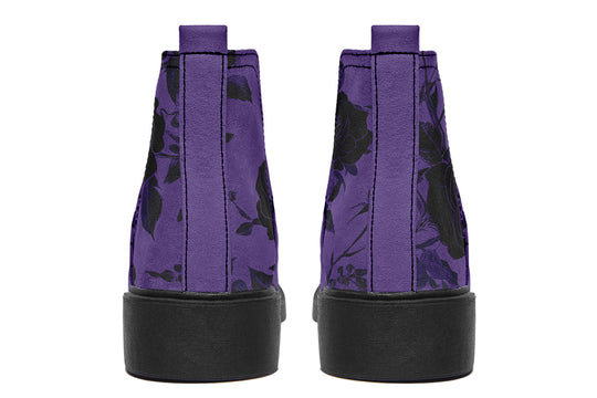 Amethyst Rose Romance Chelsea Boots - Comfy Slip-On - Soft & Water-Resistant Micro-Suede Vegan Shoes