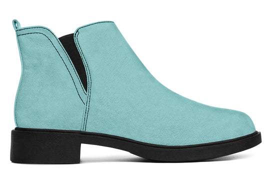 Aqua Mist Chelsea Boots - Comfy Slip-On - Soft & Water-Resistant Micro-Suede Vegan Shoes