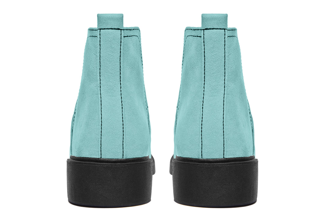 Aqua Mist Chelsea Boots - Comfy Slip-On - Soft & Water-Resistant Micro-Suede Vegan Shoes