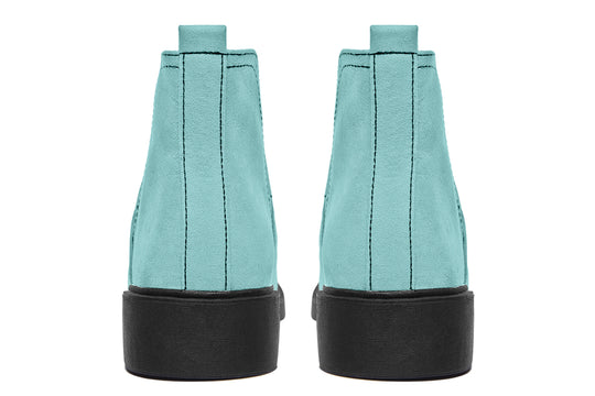 Aqua Mist Chelsea Boots - Comfy Slip-On - Soft & Water-Resistant Micro-Suede Vegan Shoes